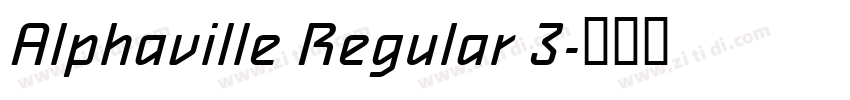 Alphaville Regular 3字体转换